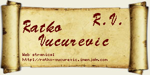 Ratko Vučurević vizit kartica